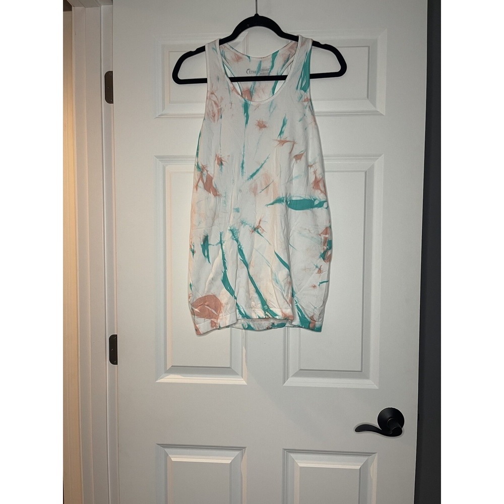 Zyia active Hendrix Tie Dye Seamless racerback Athletic tank Top large